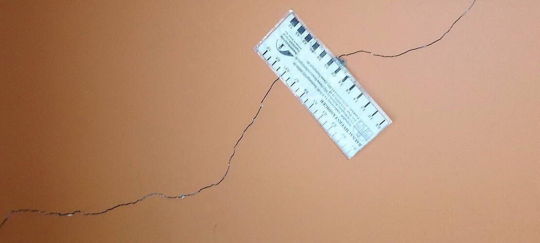 Putzriß Innen vor Baubeginn