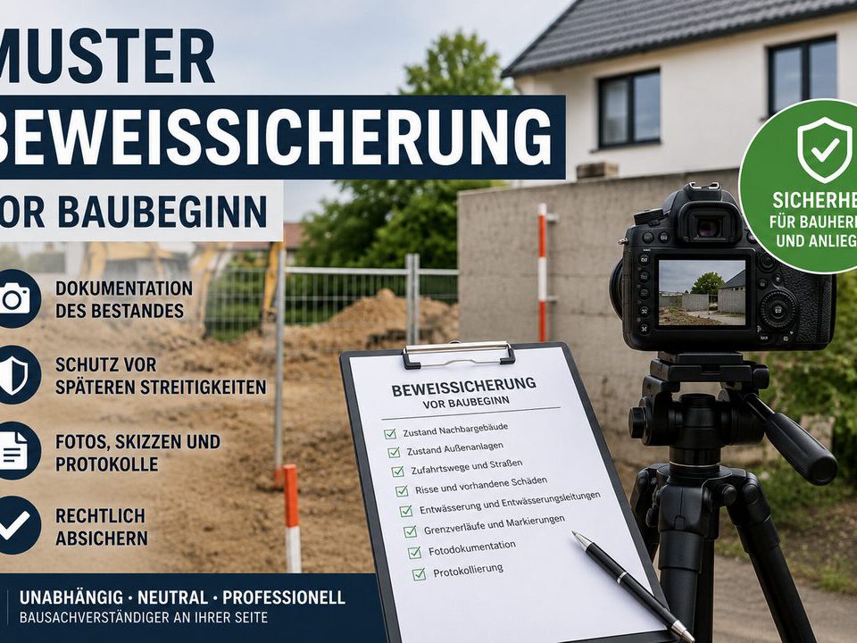 Muster Beweissicherung vor Beginn