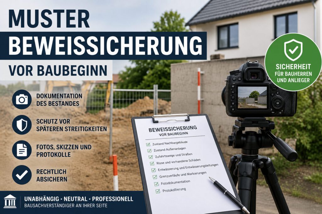 Muster Beweissicherung vor Beginn