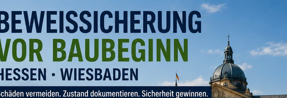 Beweissicherung vor Baubeginn in Hessen Wiesbaden Beweissicherungsgutachten